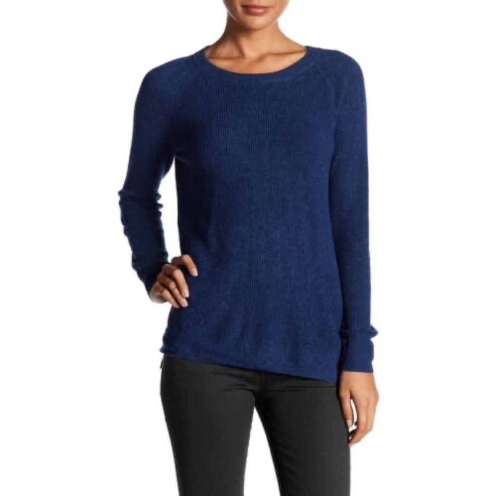Madewell Wafflestitch Pullover Sweater Navy XS
